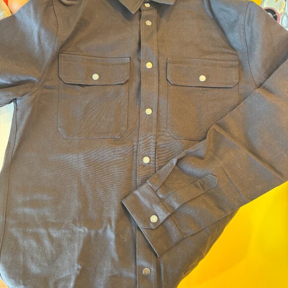 COS Twill Utility Overshirt Snap Front NWOT Brown sz M - Picture 2 of 4